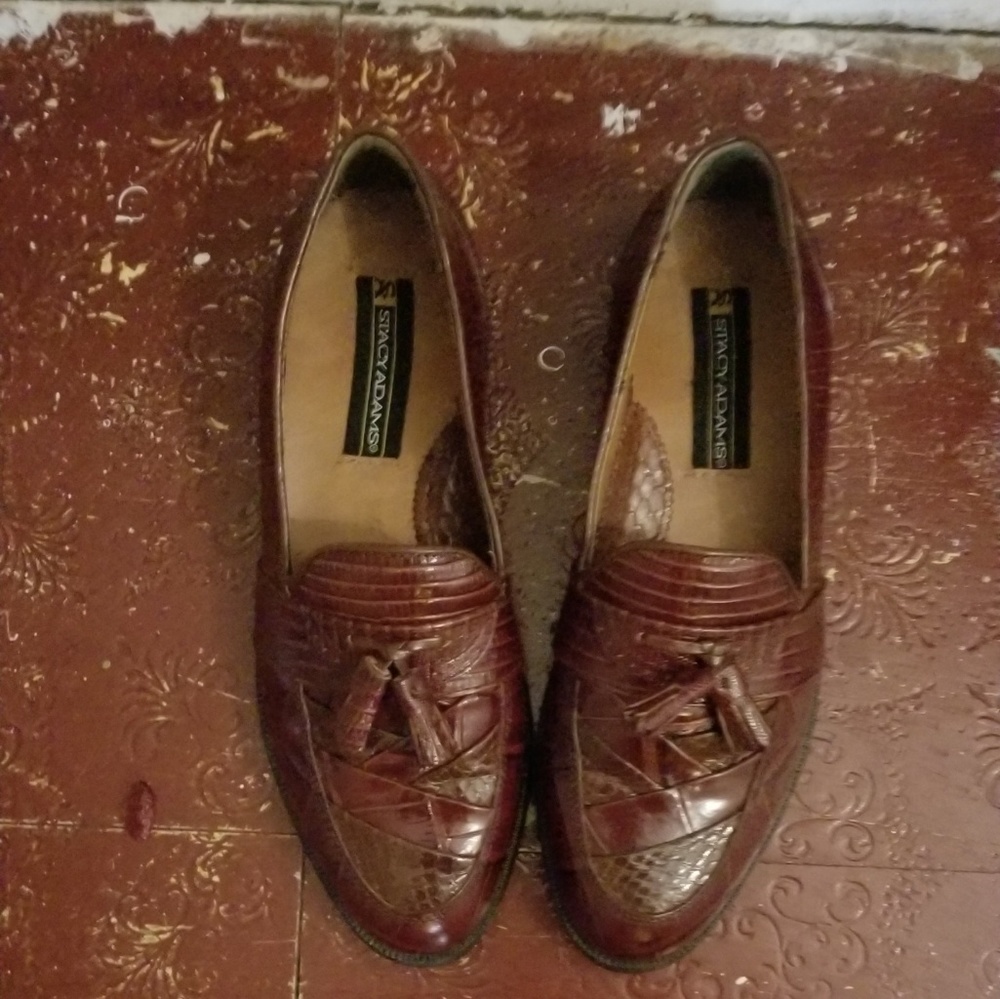 Stacy Adams Genuine Snakeskin Loafers/Shoes
